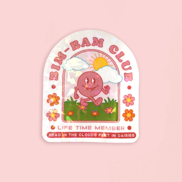 sticker coloré bimbam club mascotte