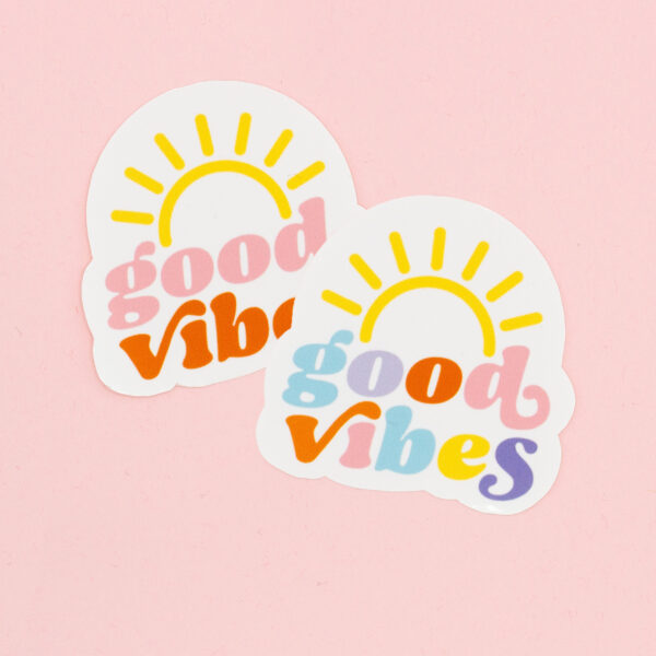 sticker good vibes multicolore