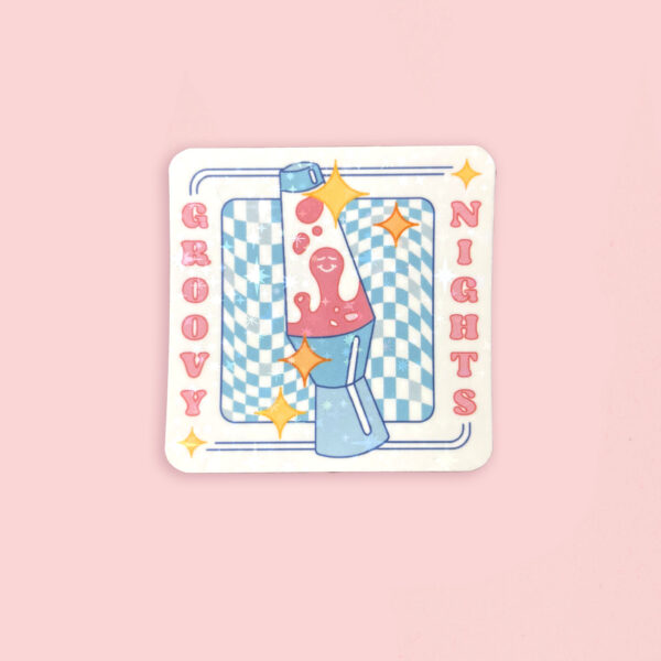 groovy nbight sticker lampe à lave